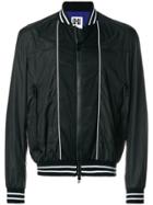 Les Hommes Urban Mesh Panel Bomber Jacket - Black