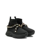 Florens Embellished Sock Sneakers - Black