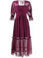Three Floor Desire Lace-embellished Dress - Purple
