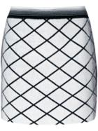 Missoni - Diamond Patterned Mini Skirt - Women - Nylon/wool - 38, White, Nylon/wool