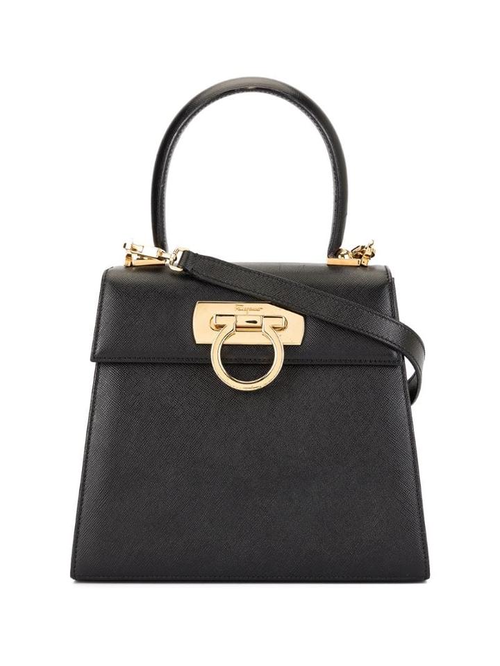 Salvatore Ferragamo Pre-owned Gancini Motif Tote Bag - Black