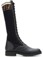 Fendi Fendi - Woman - High Bootie Ff Logo - Black