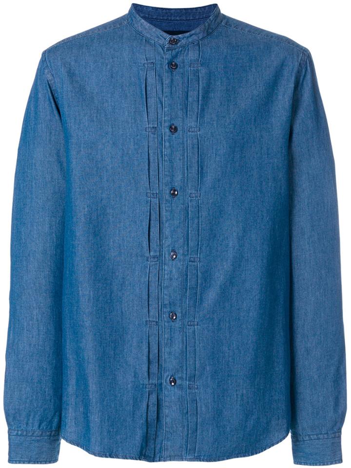 Natural Selection Grandad Button Shirt - Blue