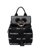 Jw Anderson Mini Pierce Logo Backpack - Black