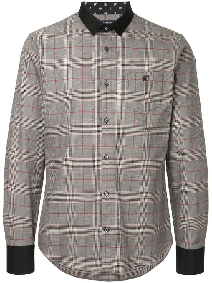 Loveless Check Collared Shirt - Brown