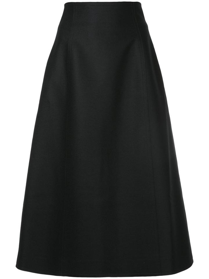 Lanvin Striped Knitted A-line Skirt - Black