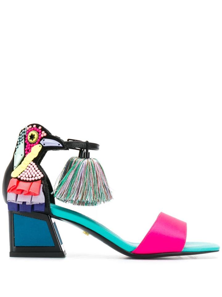 Kat Maconie Kay Embellished Sandals - Black