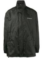 Balenciaga Logo Windbreaker Jacket, Men's, Size: Small, Black, Polyamide