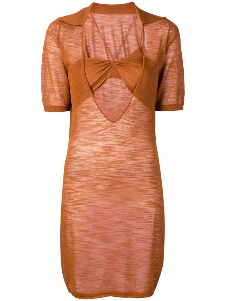 Jacquemus Knitted Dress - Orange