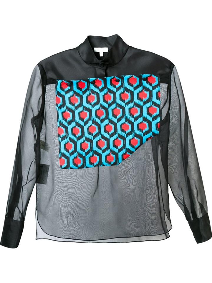 Delpozo Geometric Panel Blouse