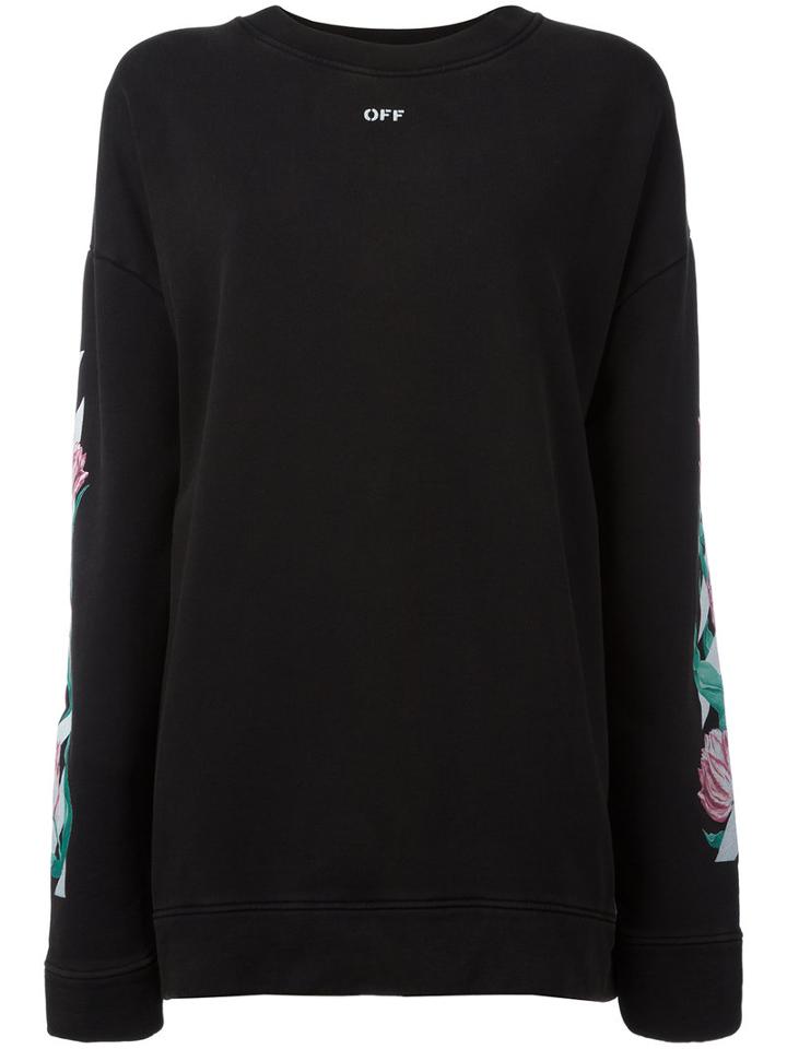 Off-white - Tulip Print Sweatshirt - Women - Cotton - M, Women's, Black, Cotton