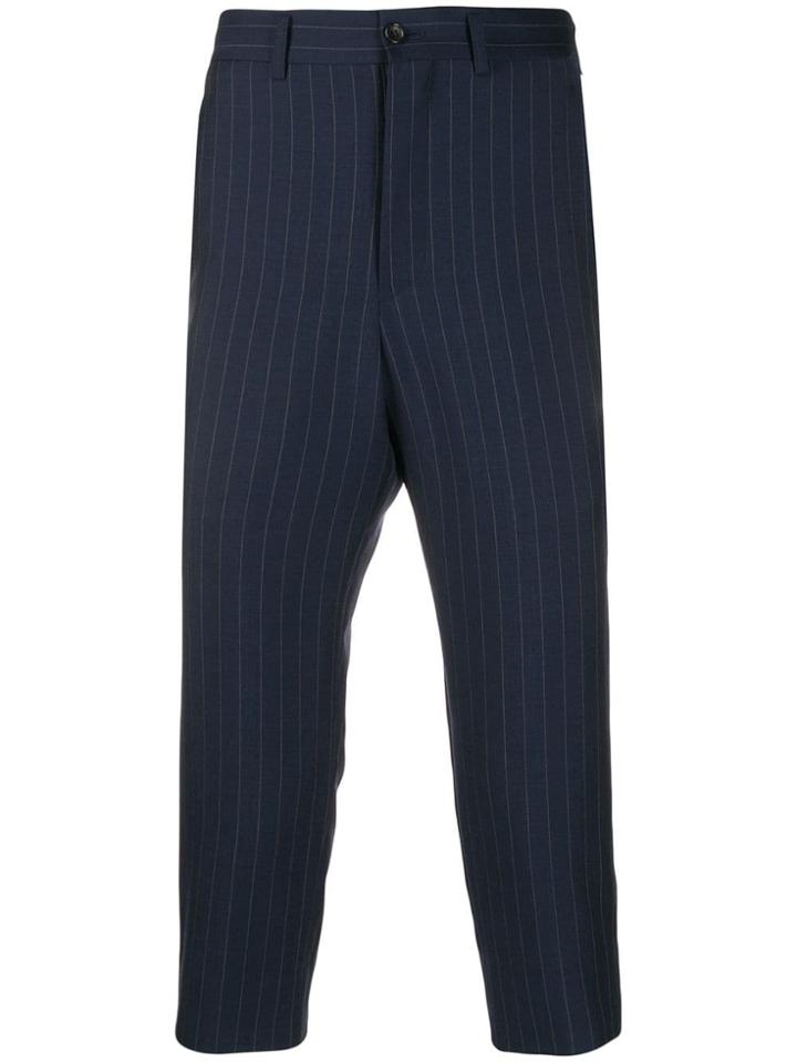 Comme Des Garçons Pre-owned '1990s Cropped Trousers - Blue