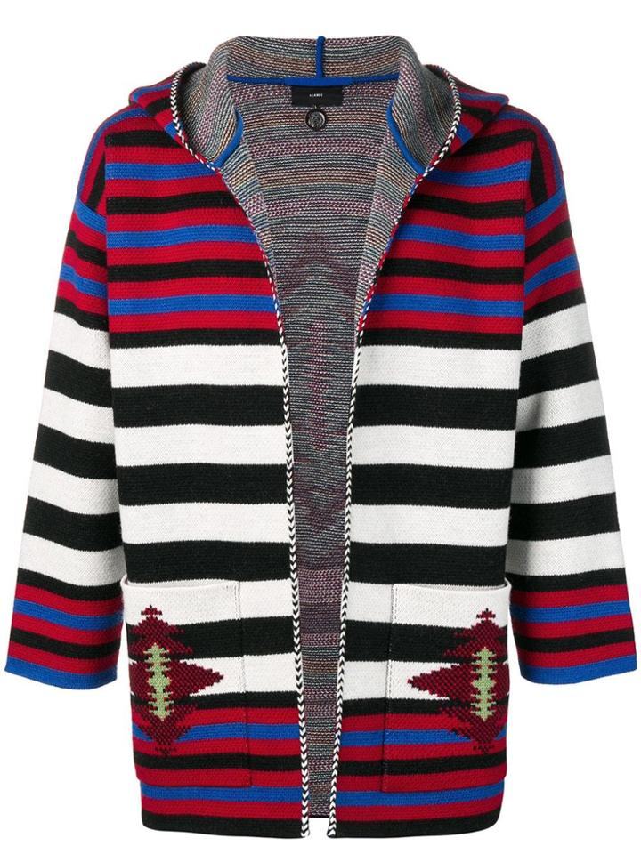 Alanui Navajo-style Stripes Hooded Cardigan - Red