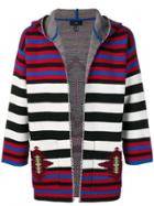 Alanui Navajo-style Stripes Hooded Cardigan - Red