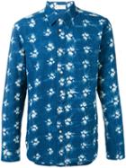 Three Animals - Embroidered Shirt - Men - Cotton - M, Blue, Cotton