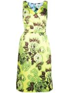 Richard Quinn Floral Print Fitted Dress - Green