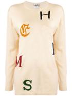 Hermès Pre-owned Logo Letters Embroidery Jumper - Neutrals
