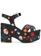 Laurence Dacade Embroidered Platform Sandals - Black