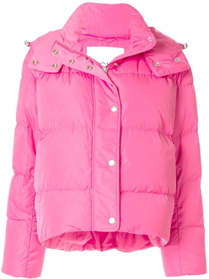 Ck Calvin Klein Hooded Puffer Jacket - Pink