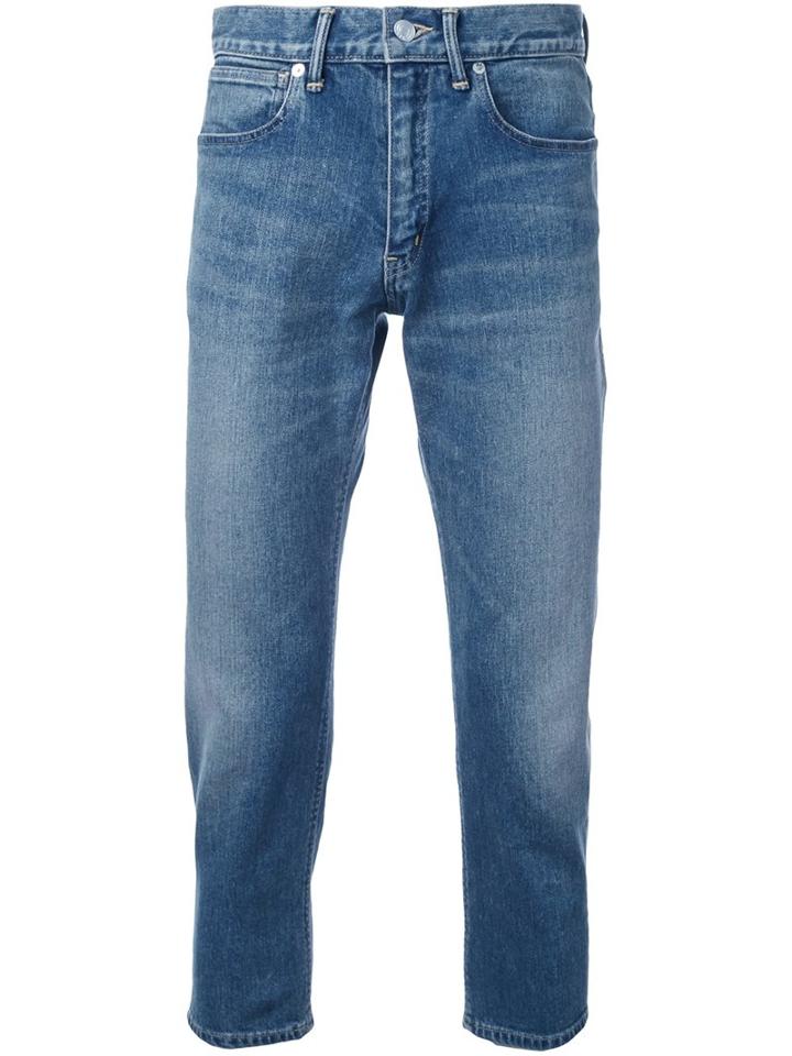 Bedwin & The Heartbreakers Slim Fit Cropped Jeans, Men's, Size: 2, Blue, Cotton/polyurethane