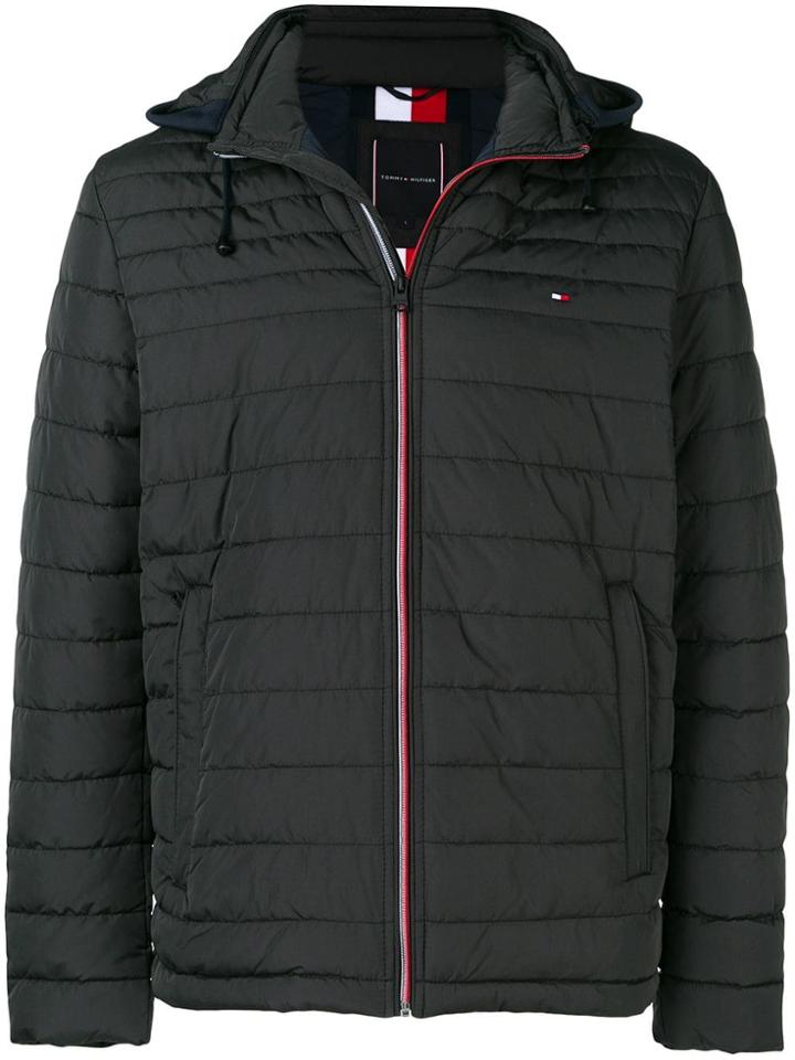 Tommy Hilfiger Quilted Hooded Jacket - Black