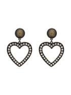 Alessandra Rich Heart Shaped Earrings - Gold