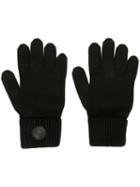 Dsquared2 Classic Ribbed Gloves, Men's, Black, Wool