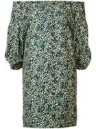Sonia Rykiel Patterned Off-shoulders Dress, Women's, Size: 38, Nude/neutrals, Cotton