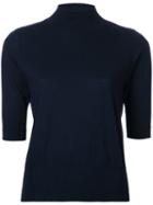 H Beauty & Youth - Roll Neck Sweatshirt - Women - Silk/cotton - One Size, Blue, Silk/cotton