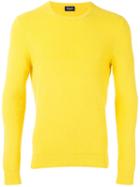 Drumohr - Crew Neck Jumper - Men - Cotton/polyamide - 46, Yellow/orange, Cotton/polyamide