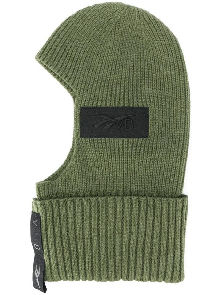 Reebok X Victoria Beckham Ribbed-knit Balaclava - Green