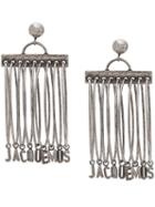 Jacquemus Logo Hoop Earrings - Silver