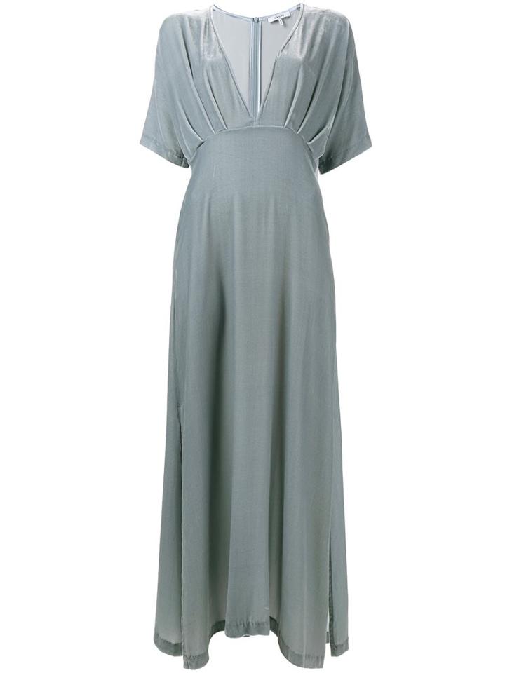 Ganni 'hayden' Velvet Dress, Women's, Size: Xs, Blue, Silk/rayon