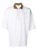 Bottega Veneta Striped-collar Polo Shirt - White