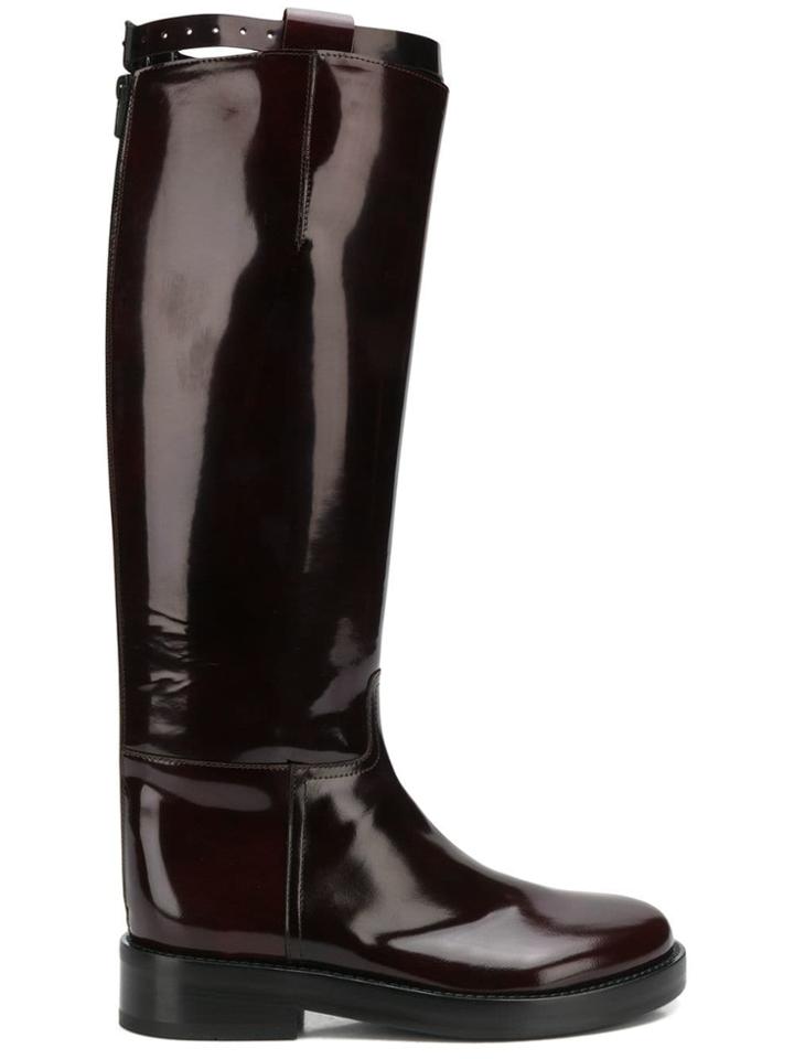 Ann Demeulemeester Knee High Boots - Red