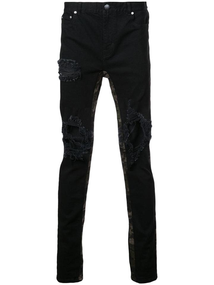 God's Masterful Children Clash Ripped Jeans - Black