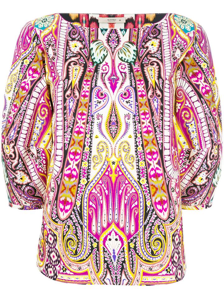 Etro - Printed Blouse - Women - Cotton - 46, Cotton