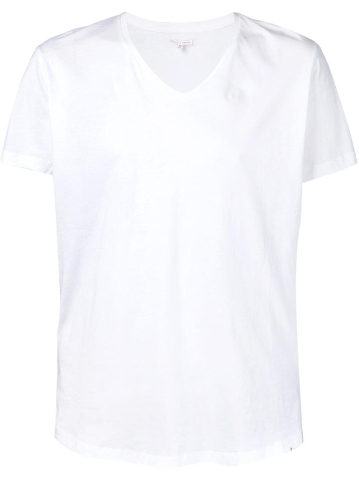 Orlebar Brown V Neck T-shirt - White