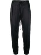 Coup De Coeur Satin-finish Joggers - Black