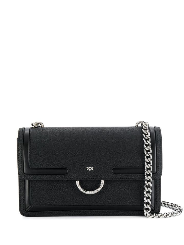 Pinko Ring Detailed Crossbody - Black