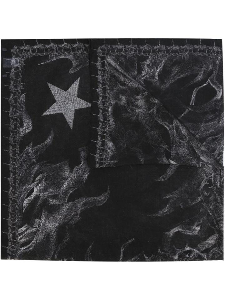 Givenchy Christ Print Scarf, Men's, Black, Modal/silk