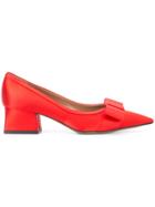 Marni Pointed Bow Pumps - Red