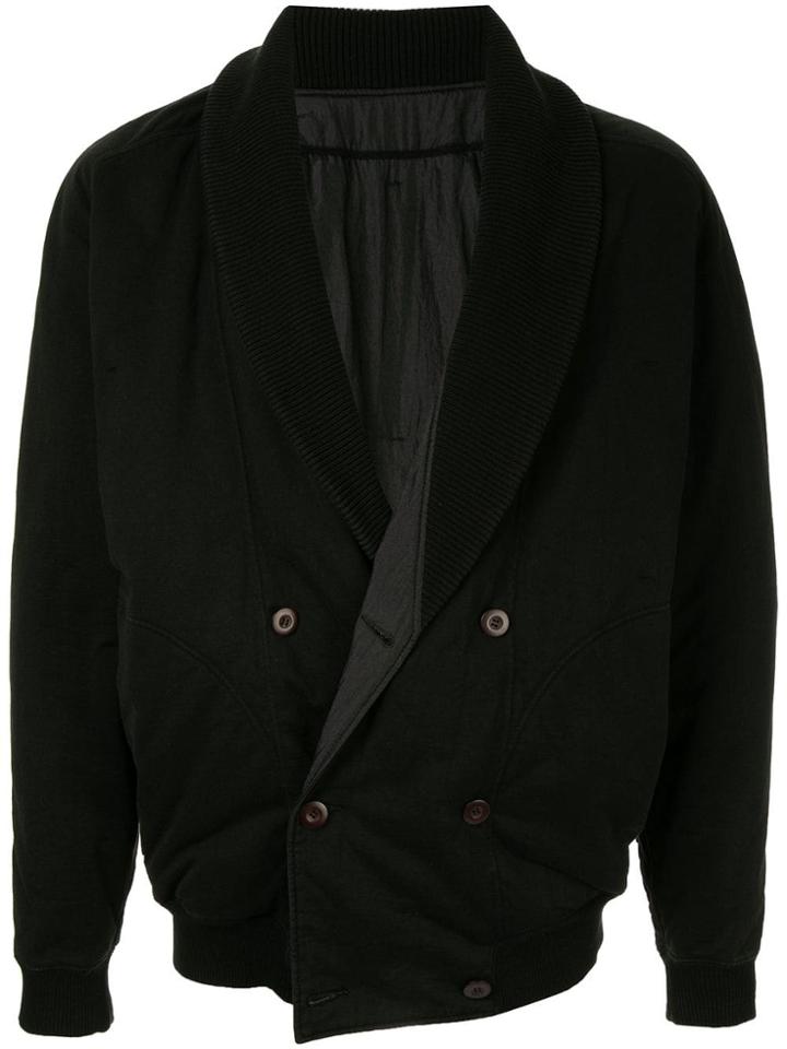 Issey Miyake Vintage Shawl Lapel Bomber Jacket - Black