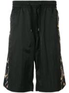 Marcelo Burlon County Of Milan Side Printed Track Shorts - Black