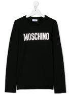 Moschino Kids Teen Logo Print Sweatshirt - Black