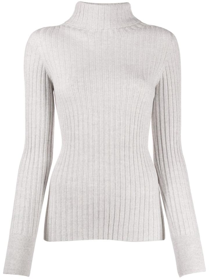 Transit Ribbed Knit Roll Neck Sweater - White