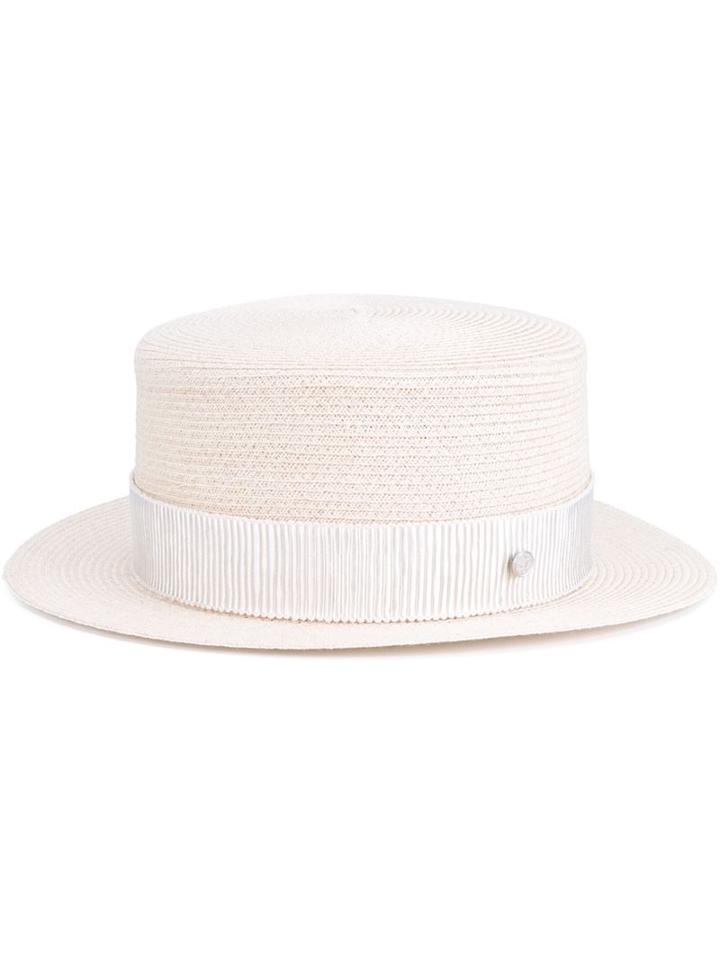 Maison Michel Woven Hat, Women's, Size: Medium, White, Straw