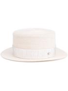 Maison Michel Woven Hat, Women's, Size: Medium, White, Straw