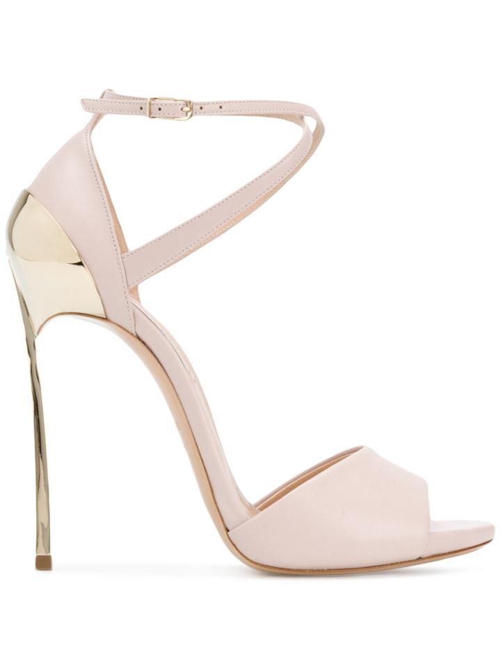 Casadei Gold Plated Stilettos - Pink & Purple