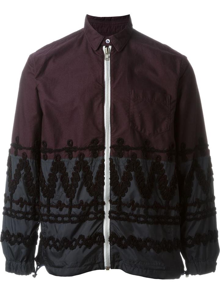 Sacai Embroidered Shirt Jacket